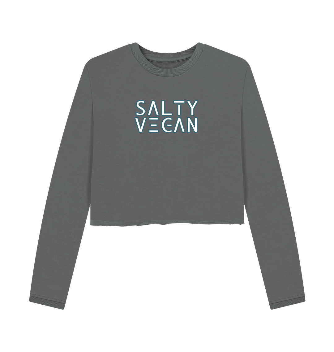 Slate Grey Printed Boxy Jumpers Front
