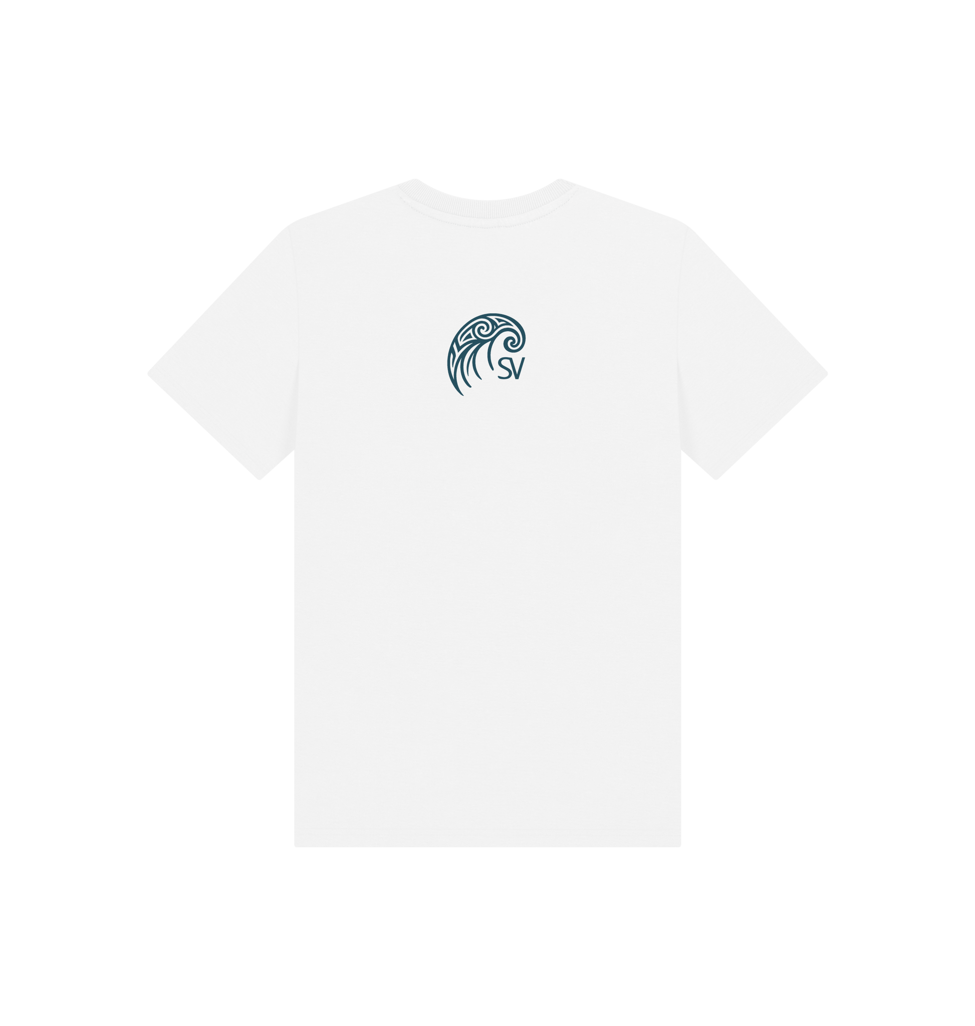 White Printed Kids T-Shirt Back