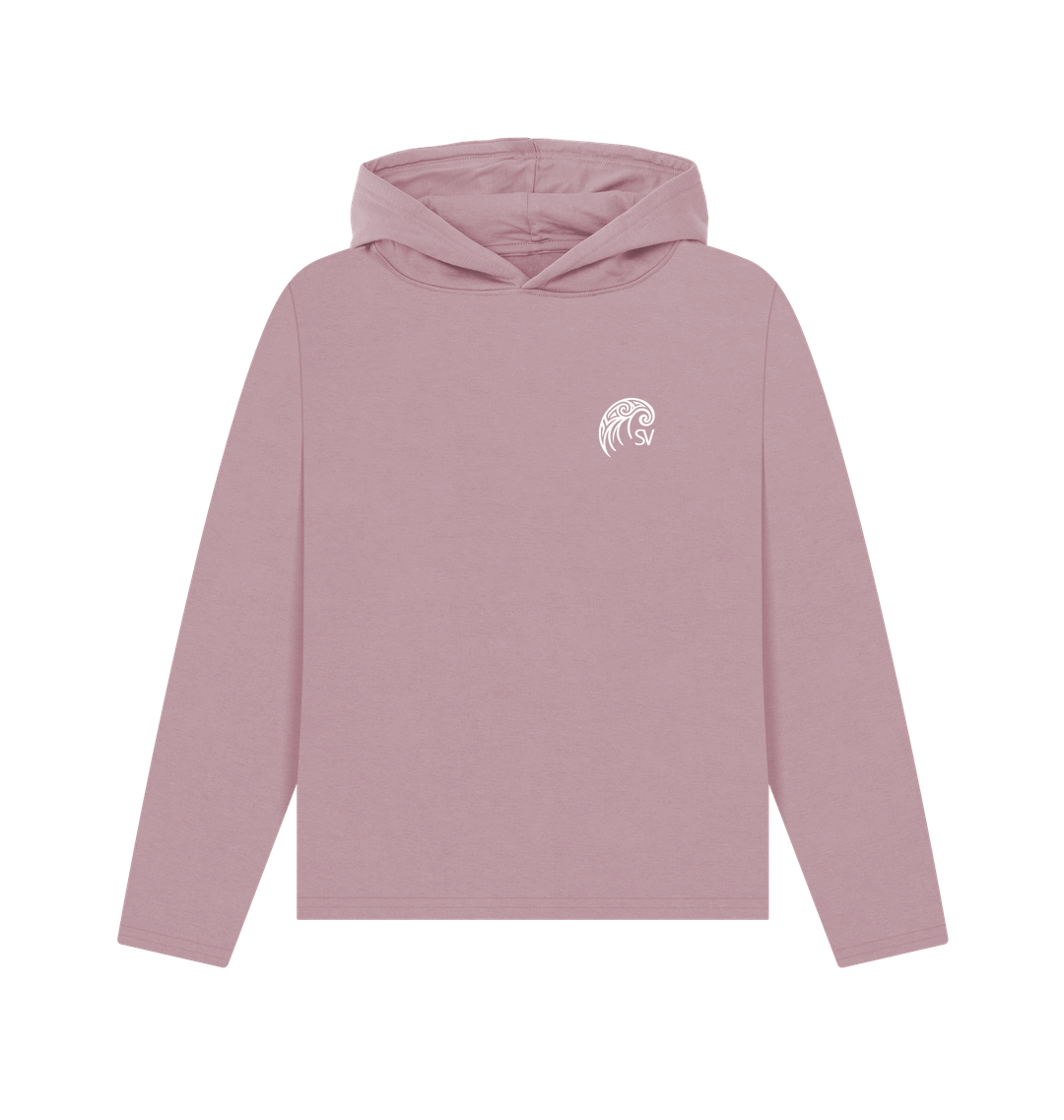 Mauve Printed Hoody Front