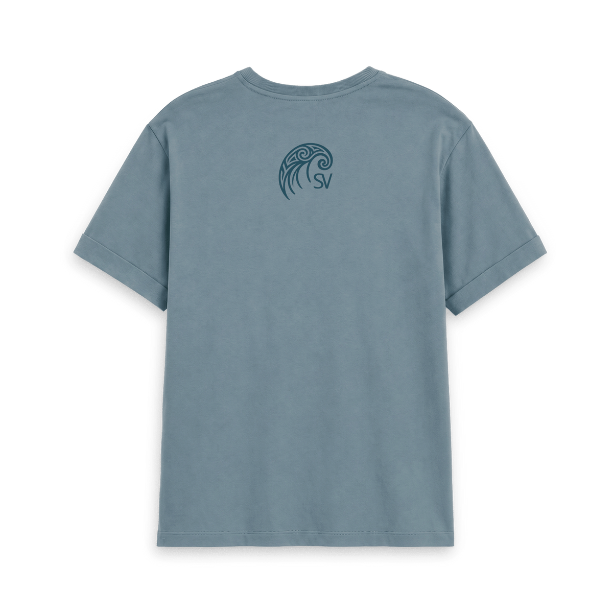 Stone Blue Printed T-shirt Back