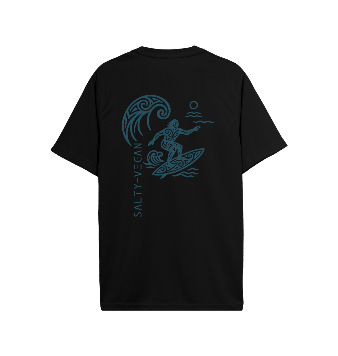 Jet Black Printed T-shirt Back