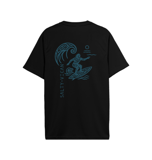 Jet Black Printed T-shirt Back