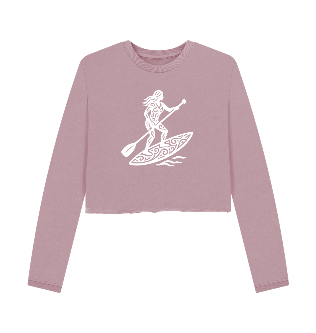 Mauve Printed Boxy Jumpers Front