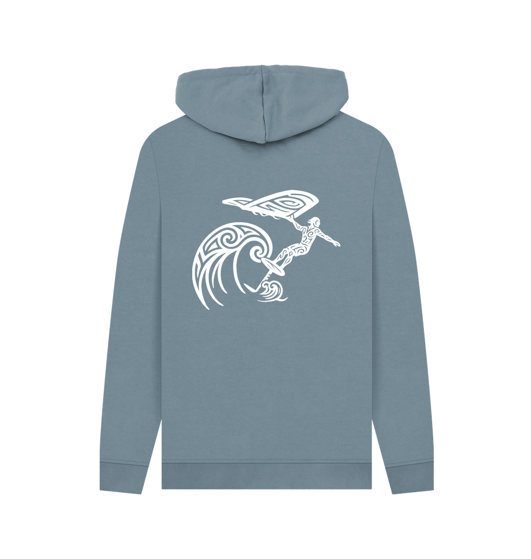 Stone Blue Printed Hoody Back