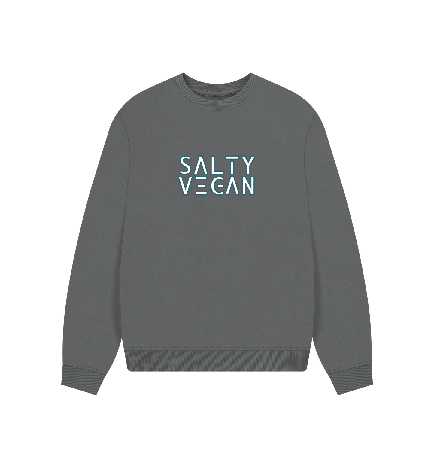 Slate Grey Printed Sweater Front