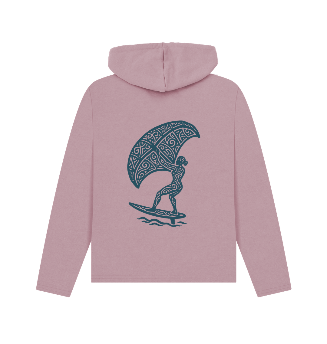 Mauve Printed Hoody Back