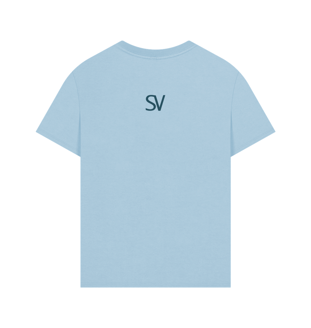 Milky Blue Printed T-shirt Back