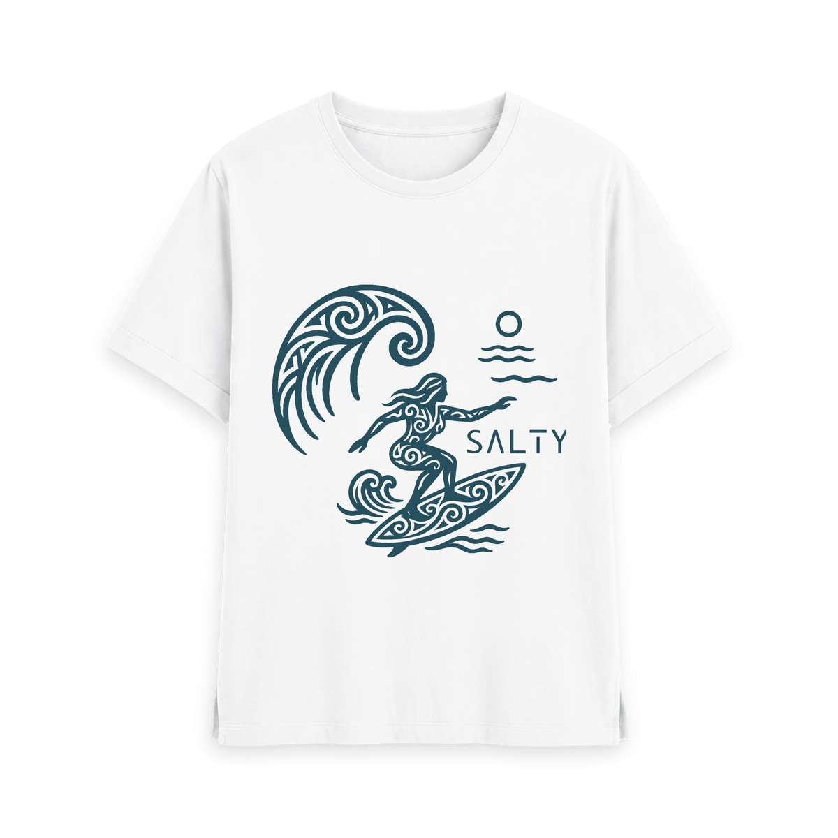 White Printed T-shirt Front