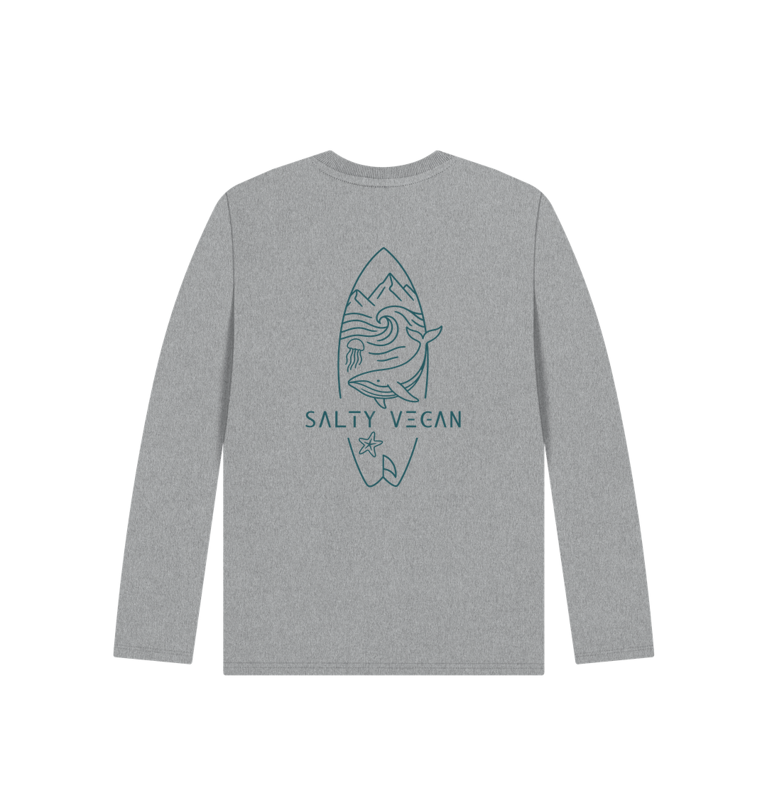 Athletic Grey Printed Kids T-Shirt Back
