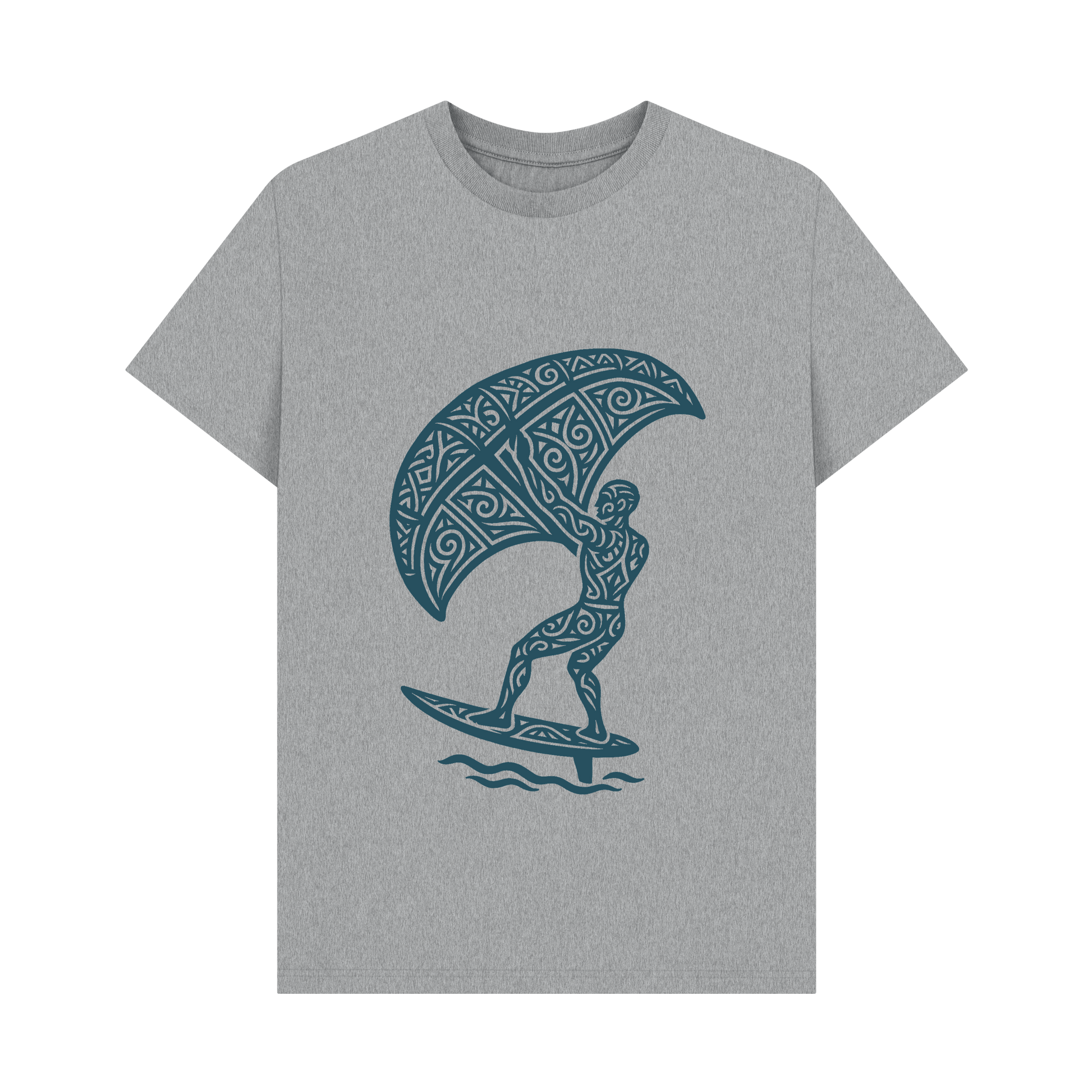 Athletic Grey Printed T-shirt Front