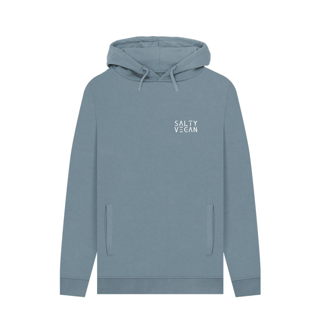 Stone Blue Printed Hoody Front