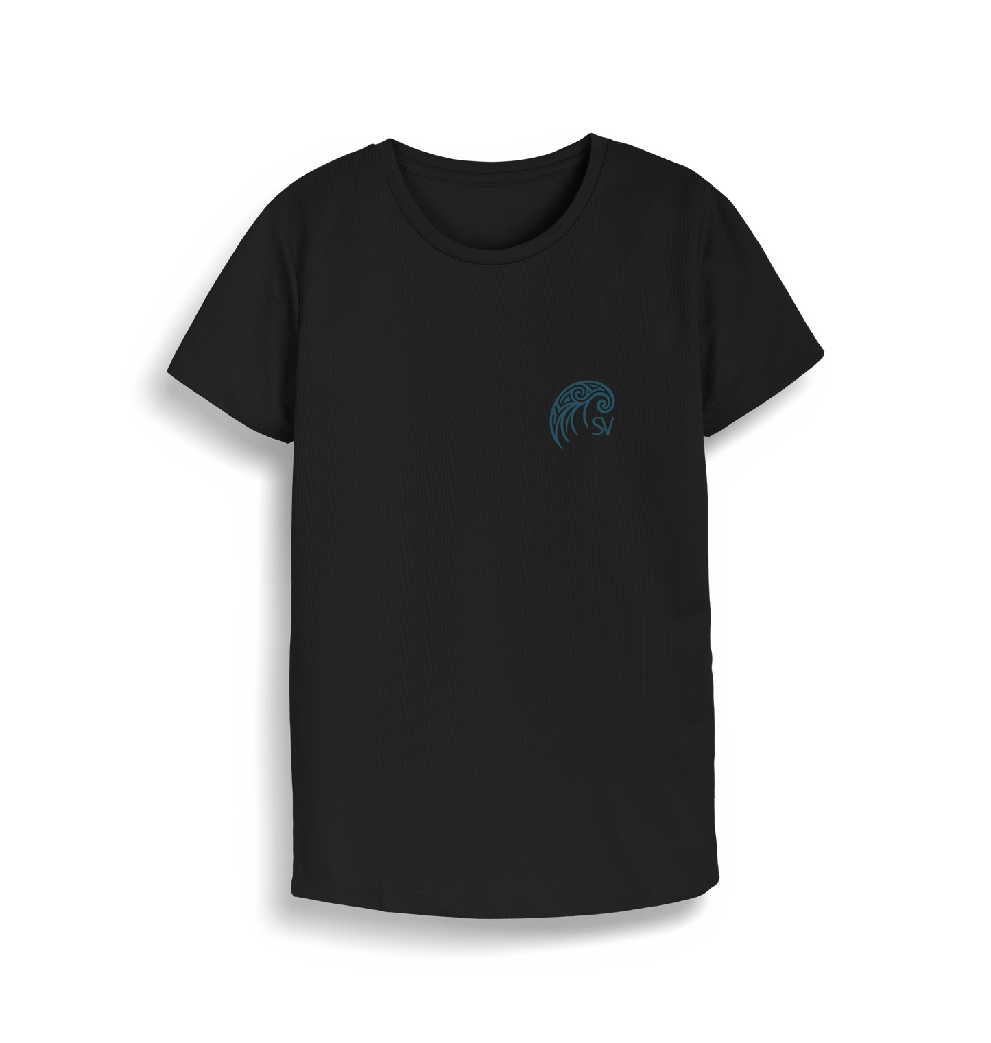 Jet Black Printed T-shirt Front