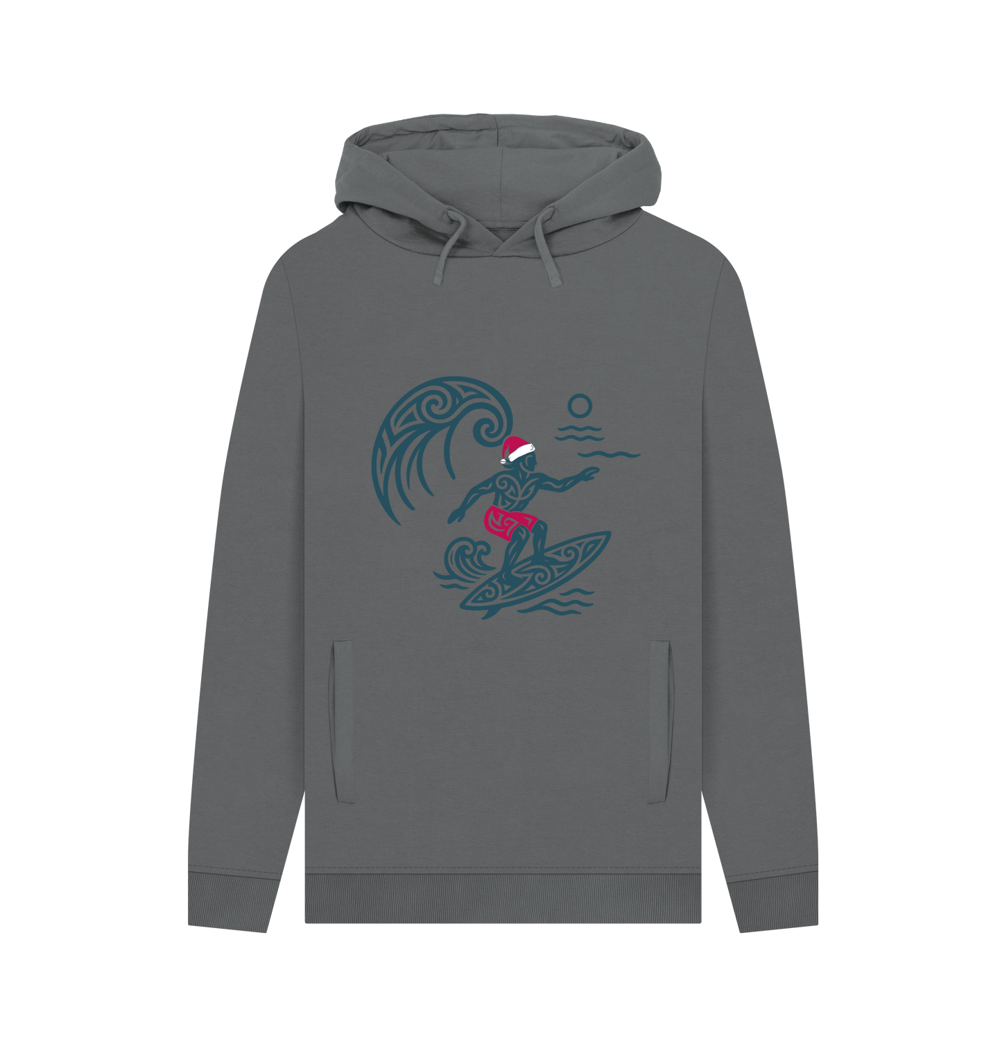 Slate Grey Printed Hoody Front