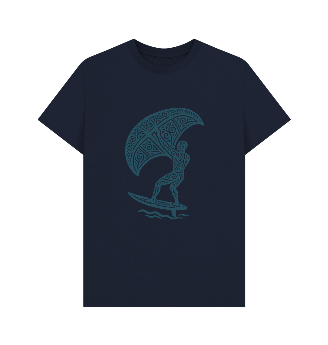 Navy Blue Printed T-shirt Front