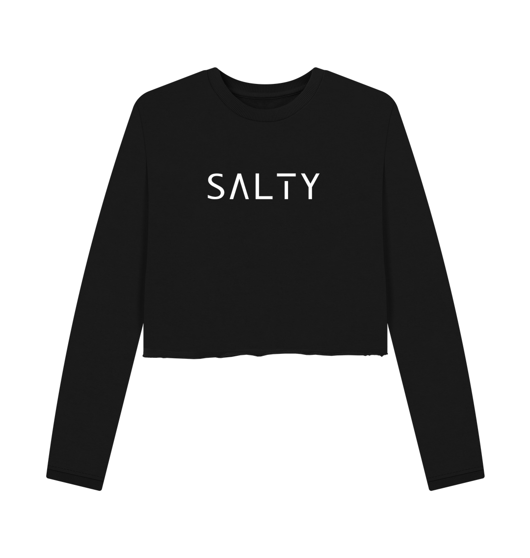 Black Printed Boxy Jumpers Front