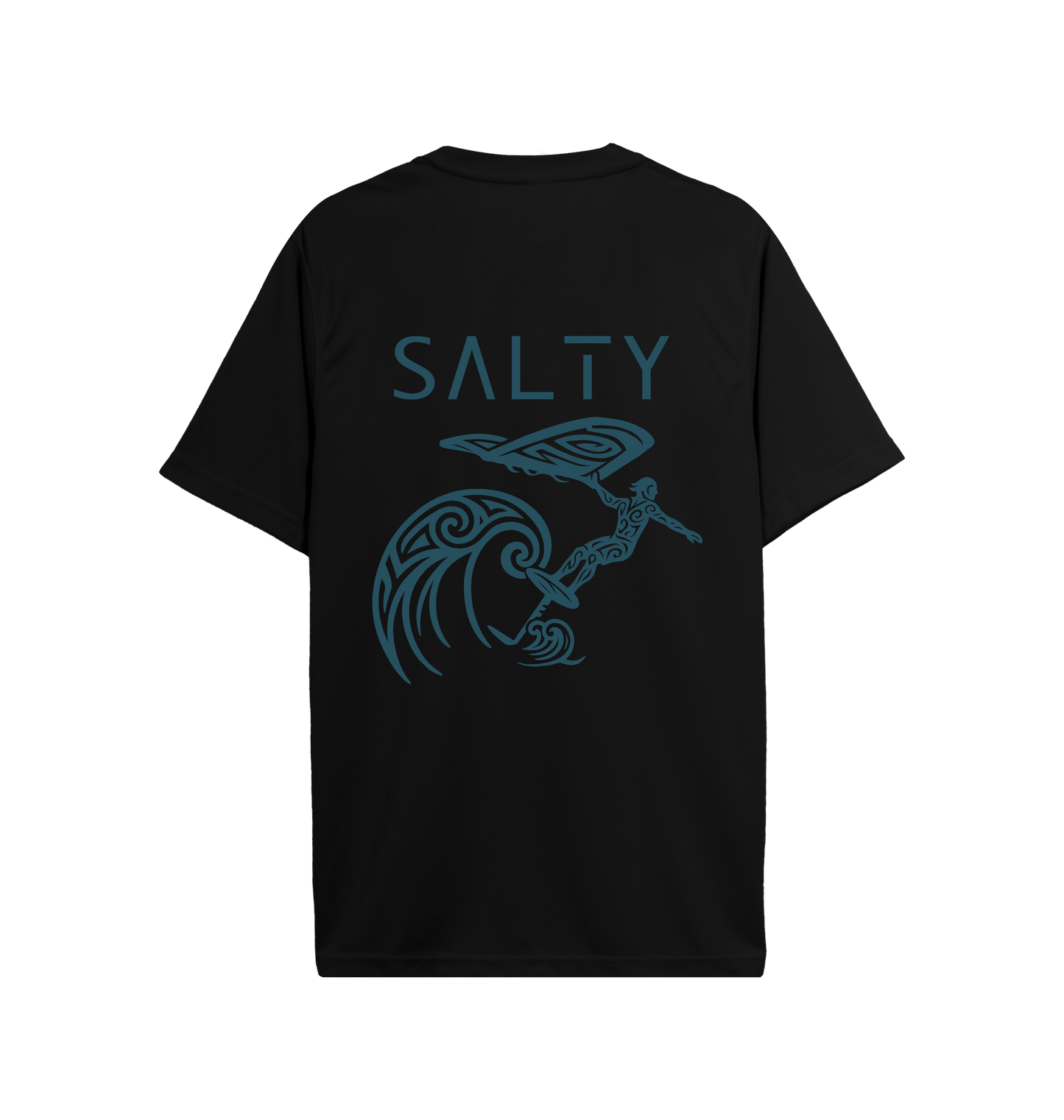 Jet Black Printed T-shirt Back