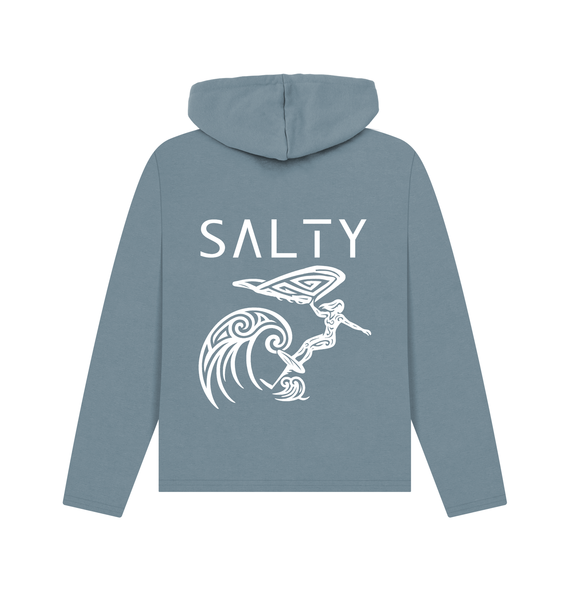 Stone Blue Printed Hoody Back