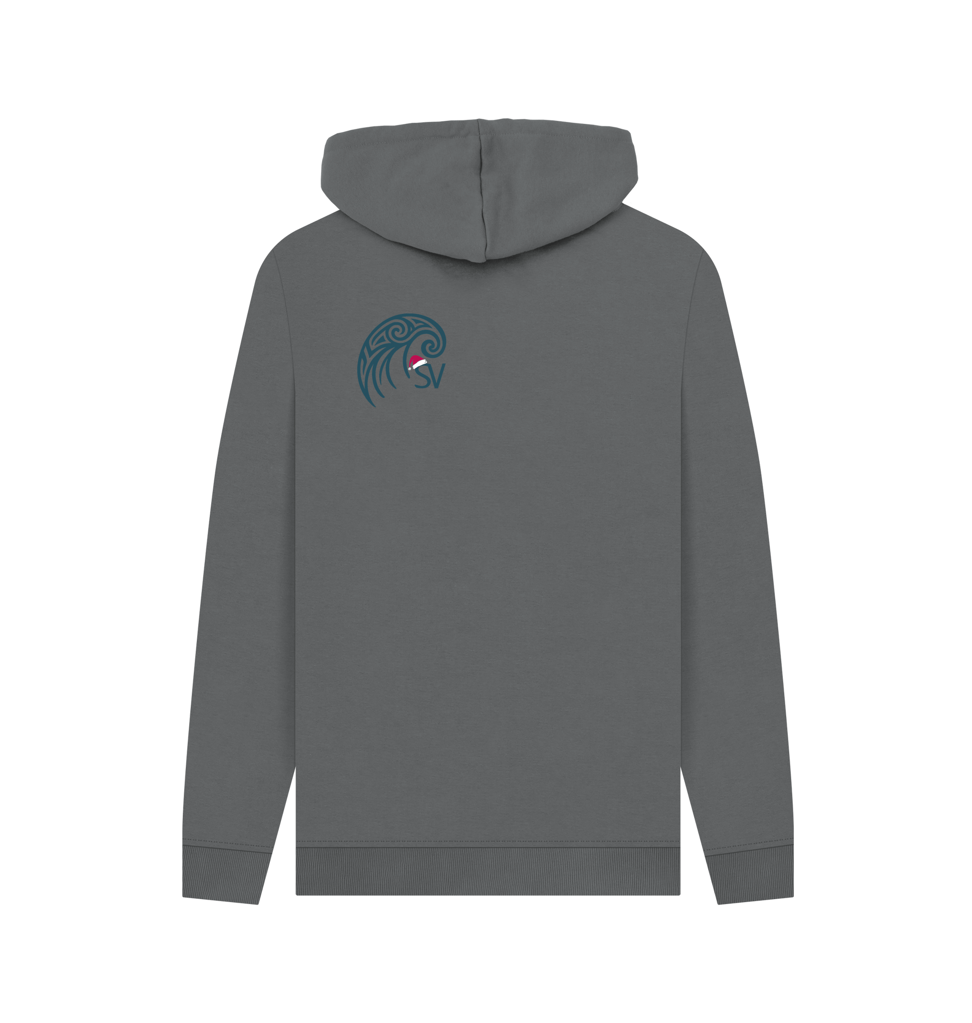 Slate Grey Printed Hoody Back