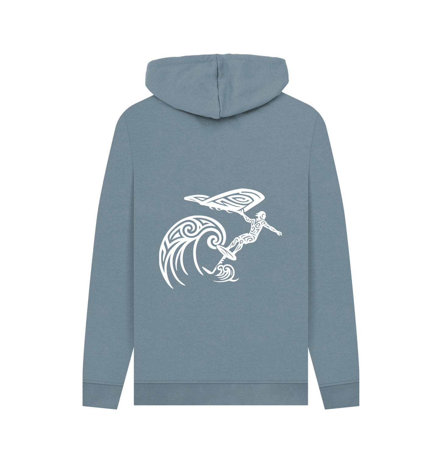 Stone Blue Printed Hoody Back