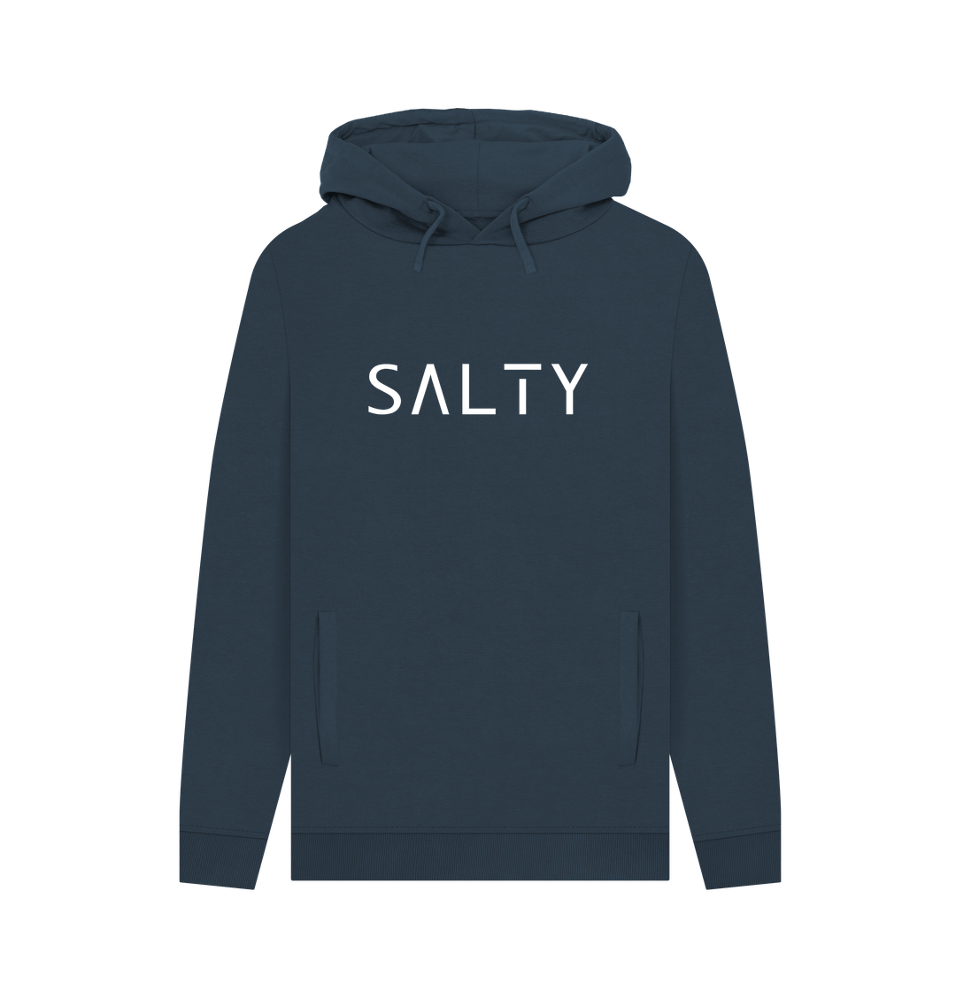 Navy Printed Hoody Front
