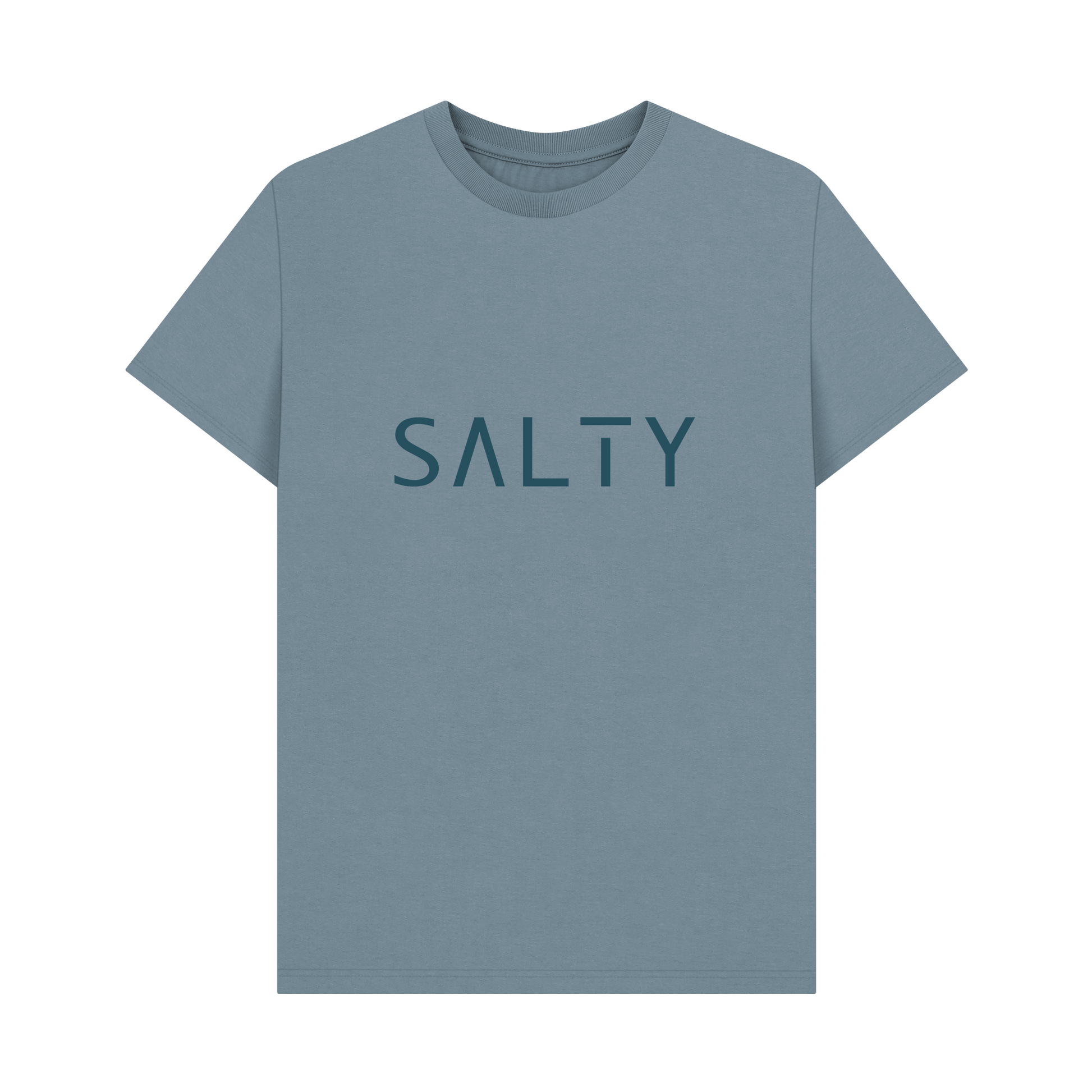 Stone Blue Printed T-shirt Front