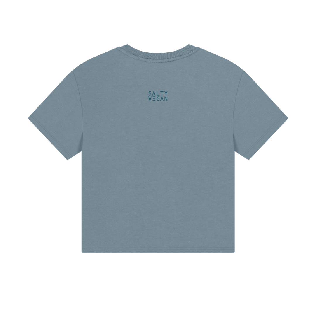Stone Blue Printed T-shirt Back