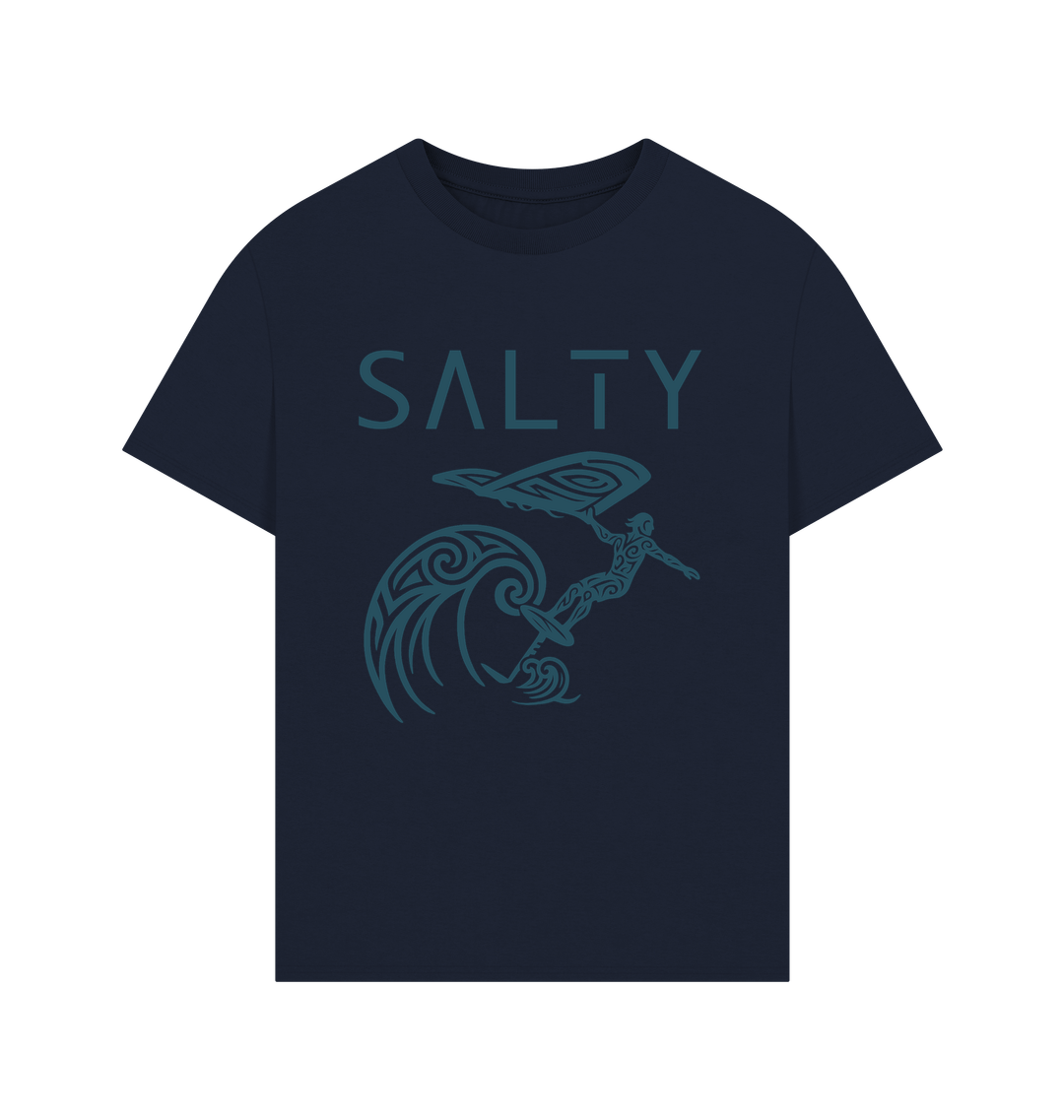 Navy Printed T-shirt Front