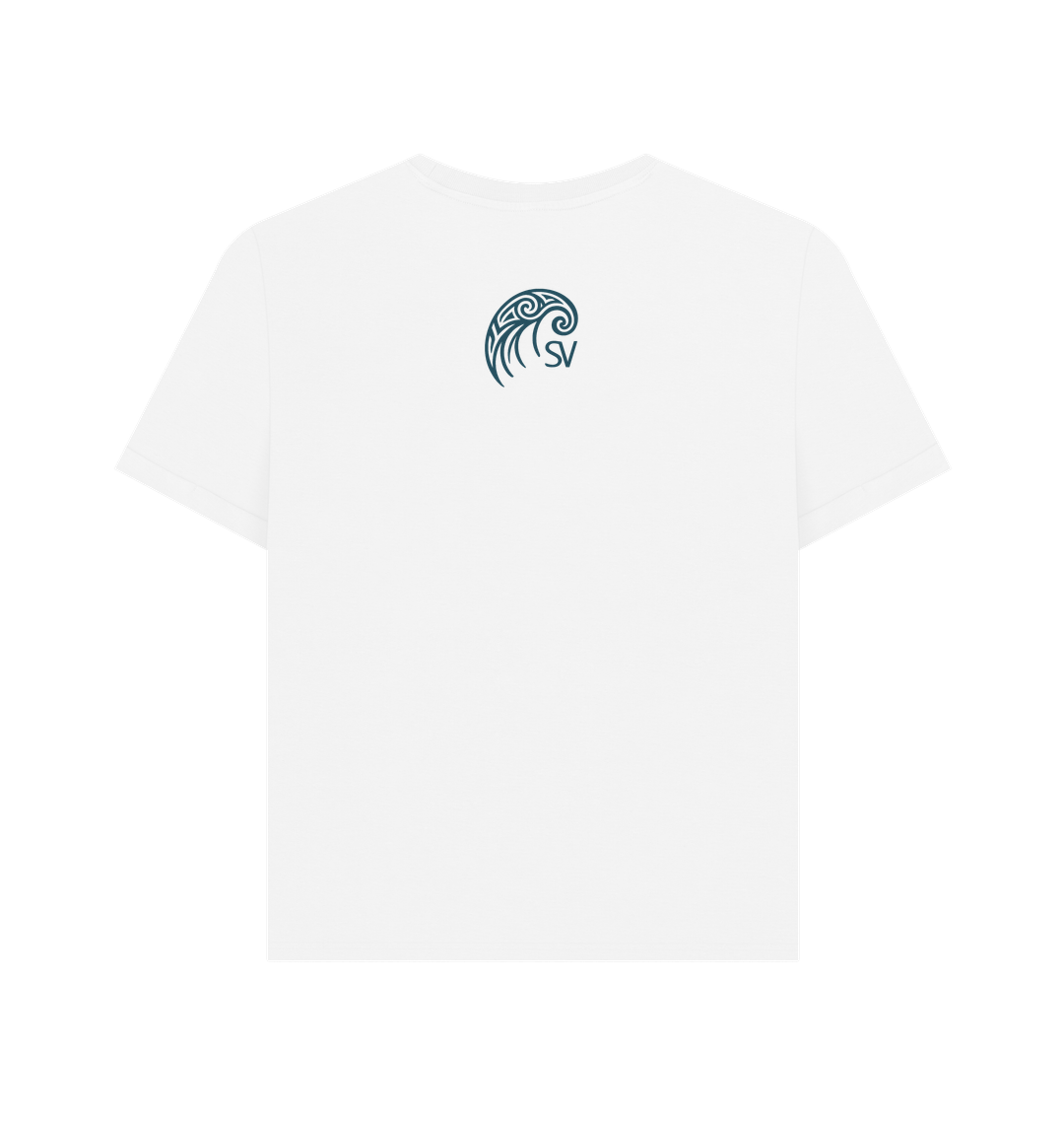White Printed T-shirt Back