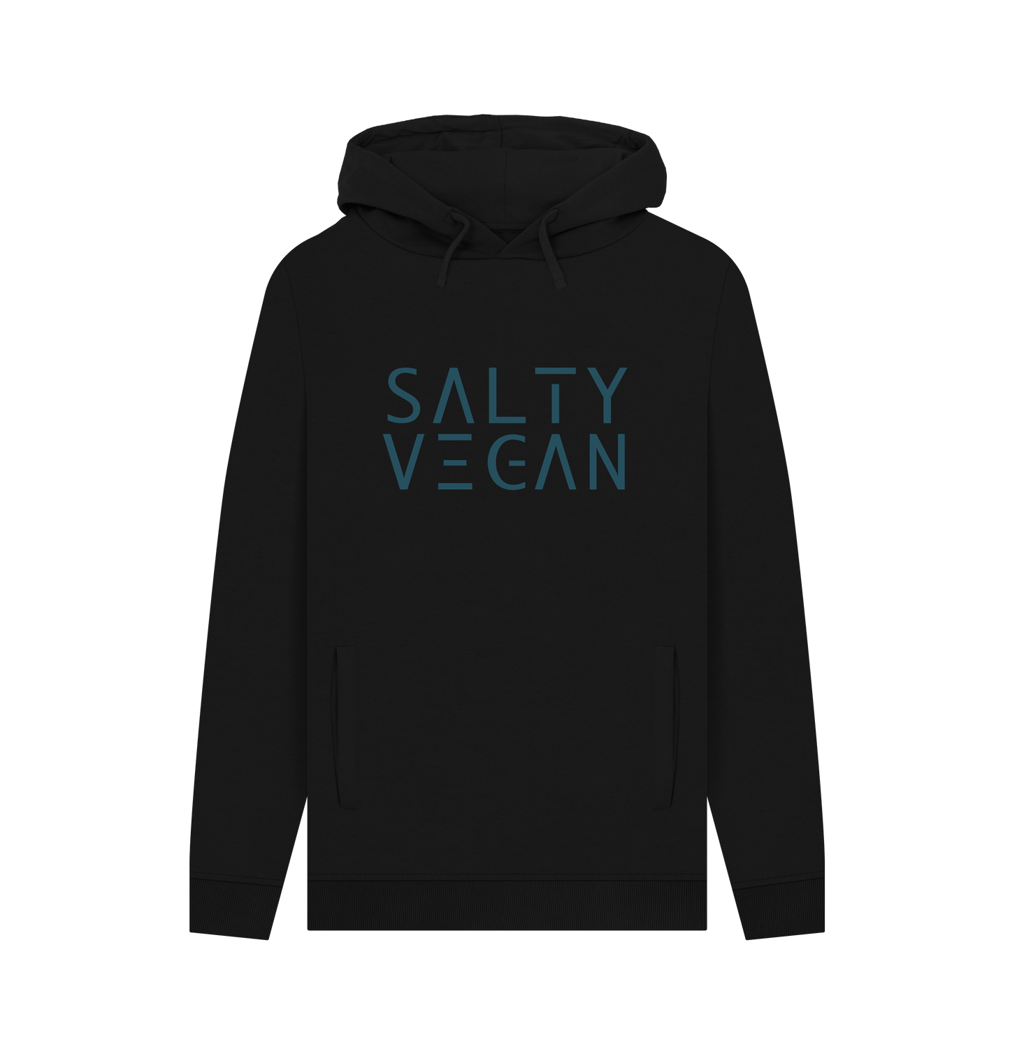 Black Printed Hoody Front