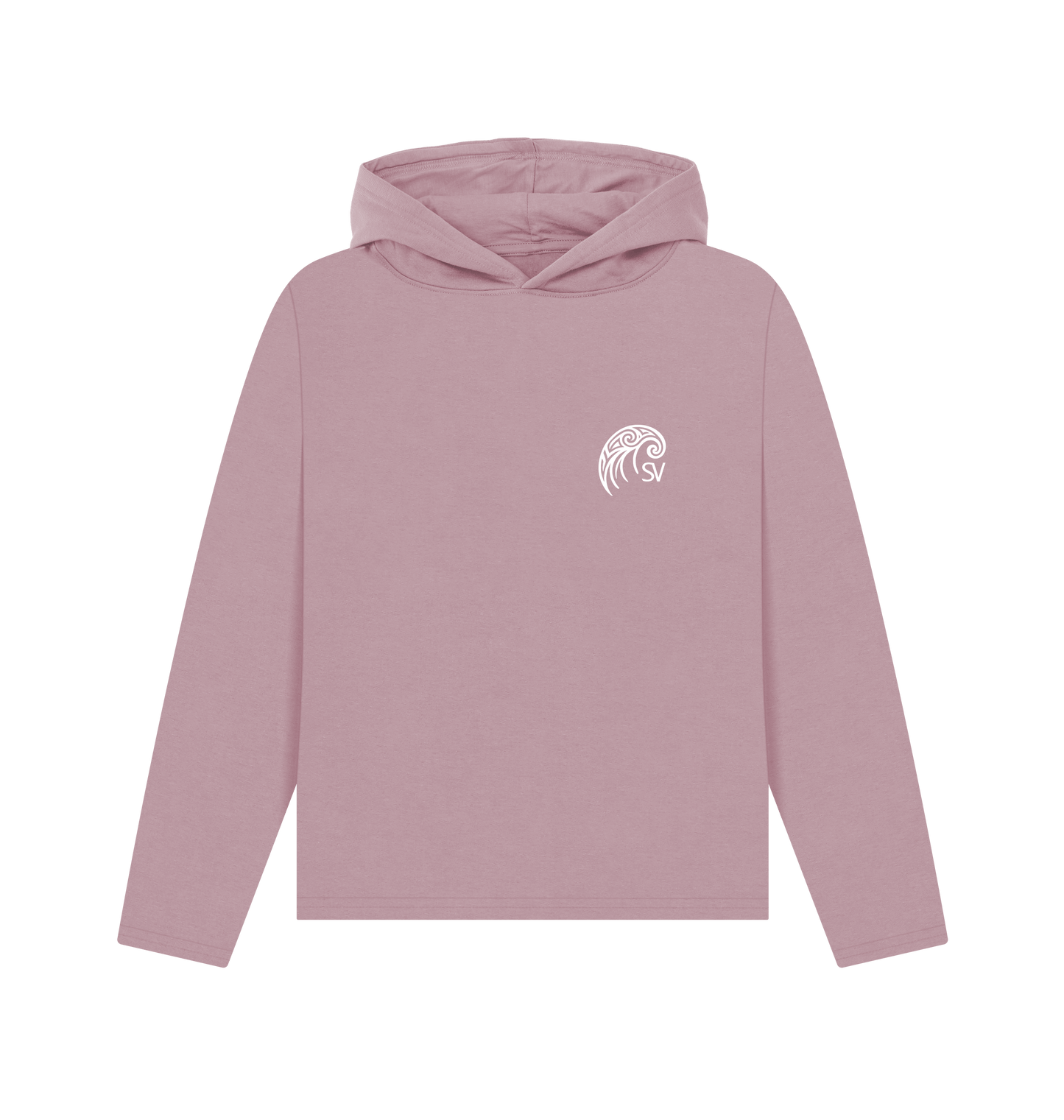 Mauve Printed Hoody Front