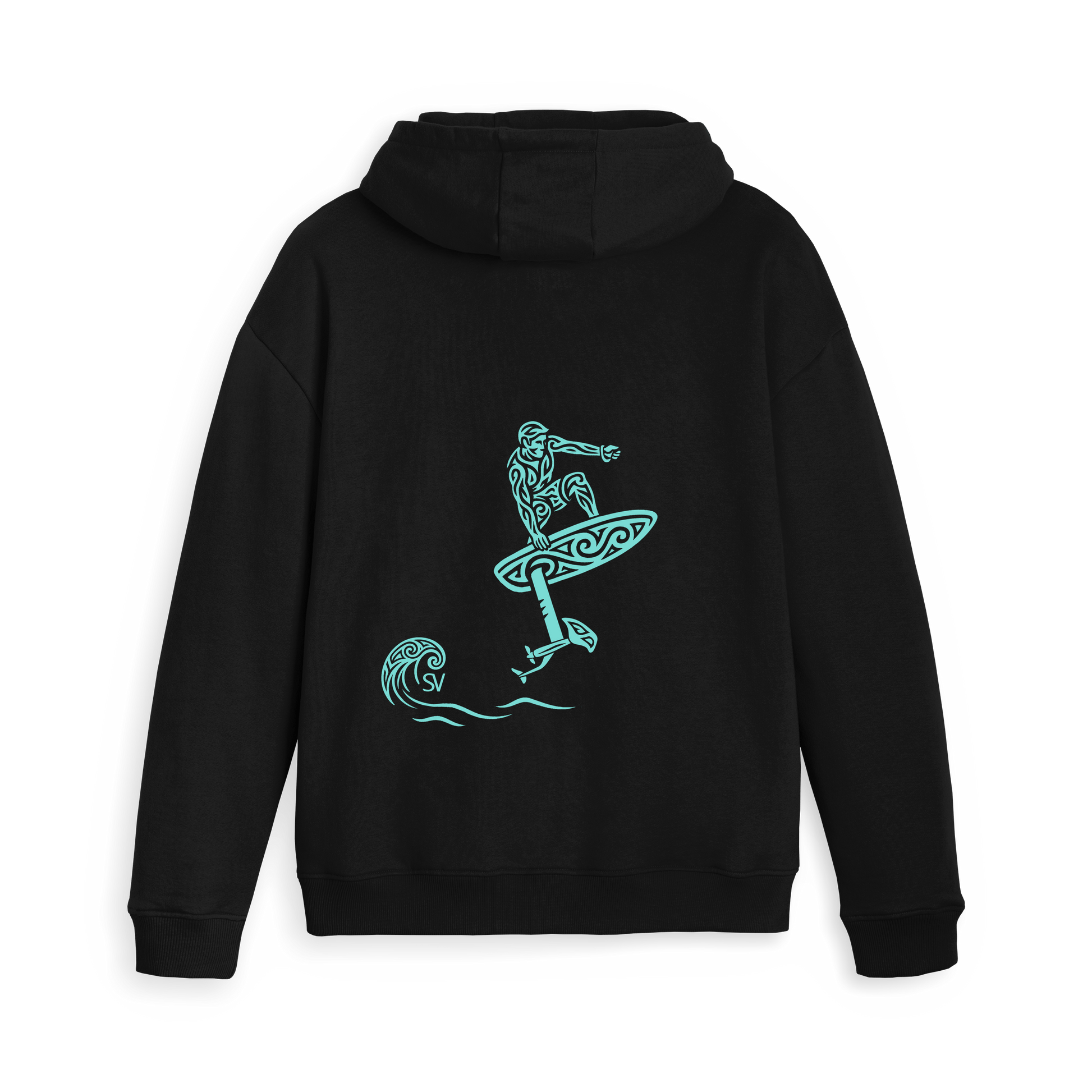 Black Zip hoody Back