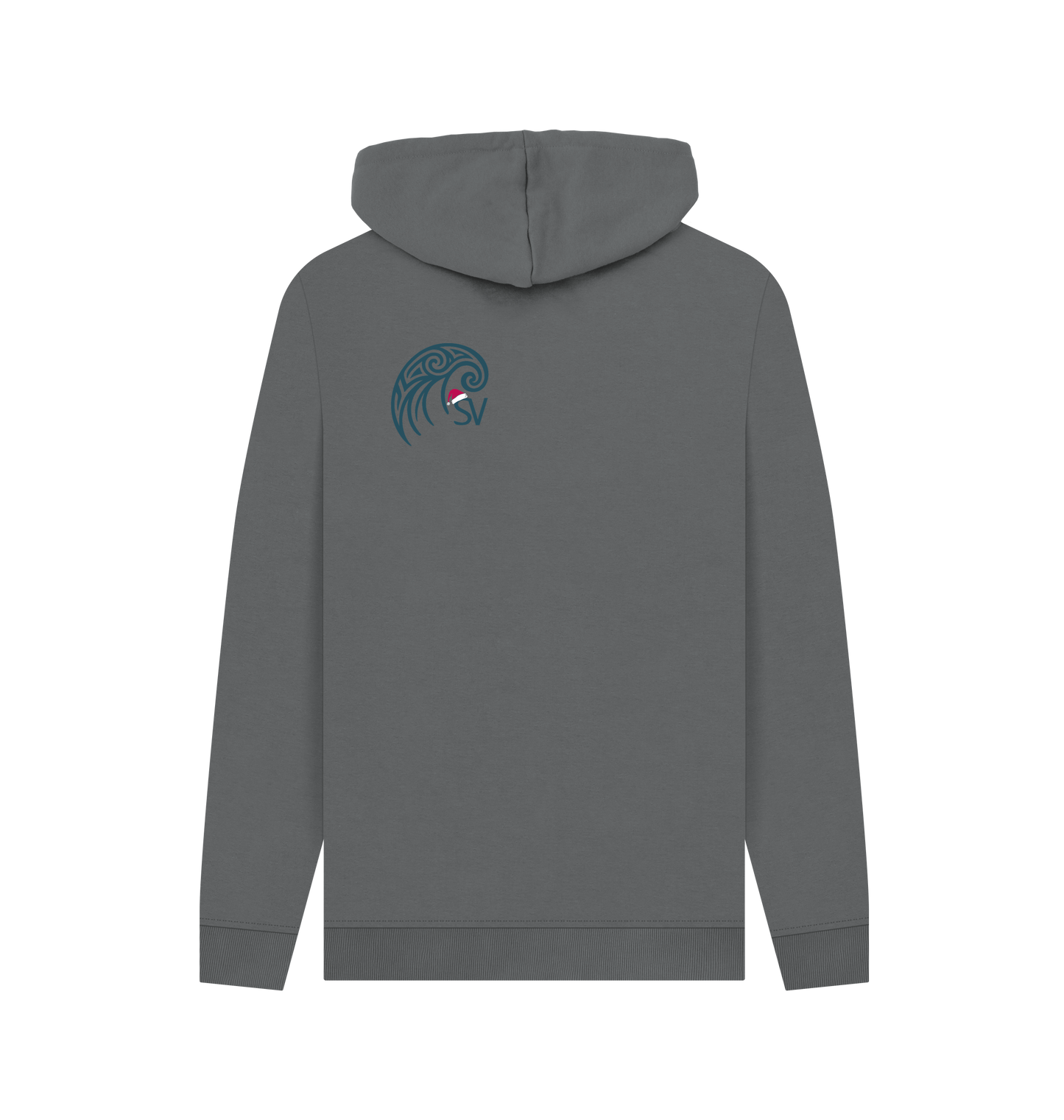 Slate Grey Printed Hoody Back