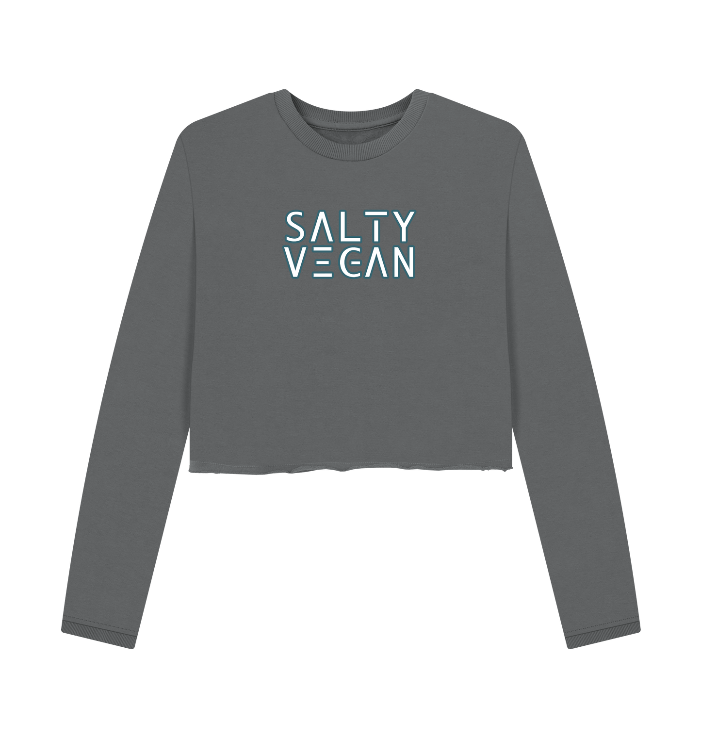 Slate Grey Printed Boxy Jumpers Front