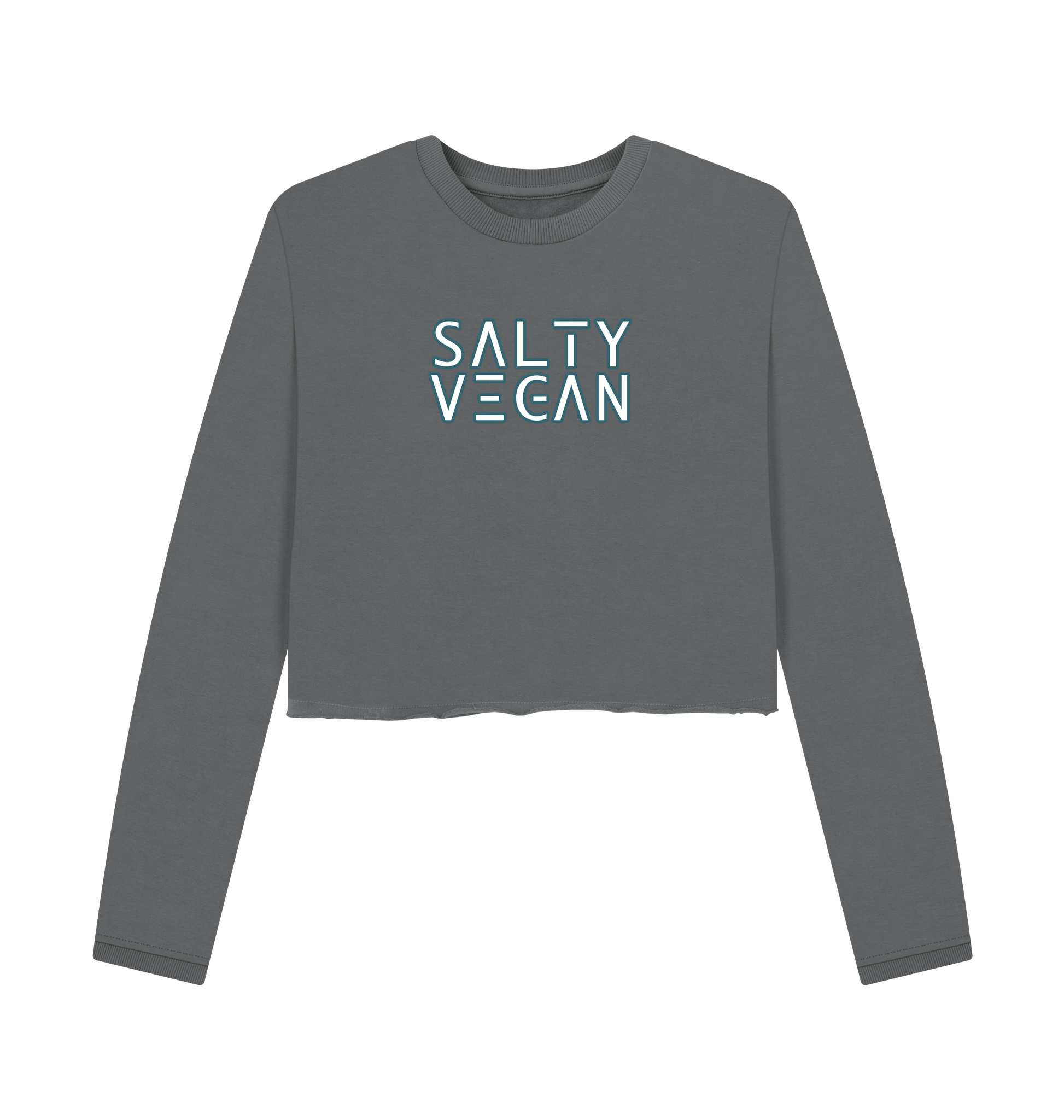 Slate Grey Printed Boxy Jumpers Front