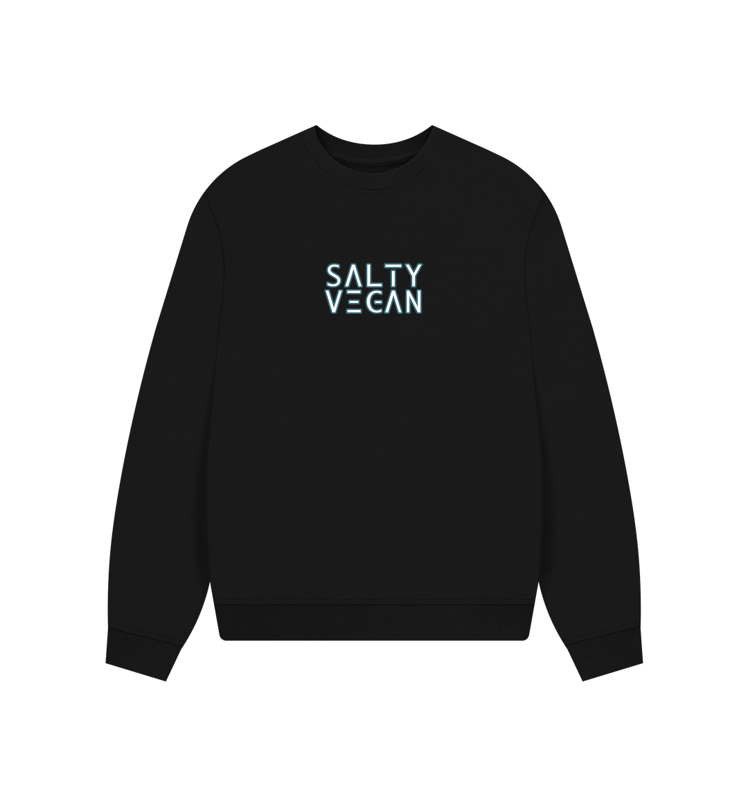 Black Printed Sweater Front