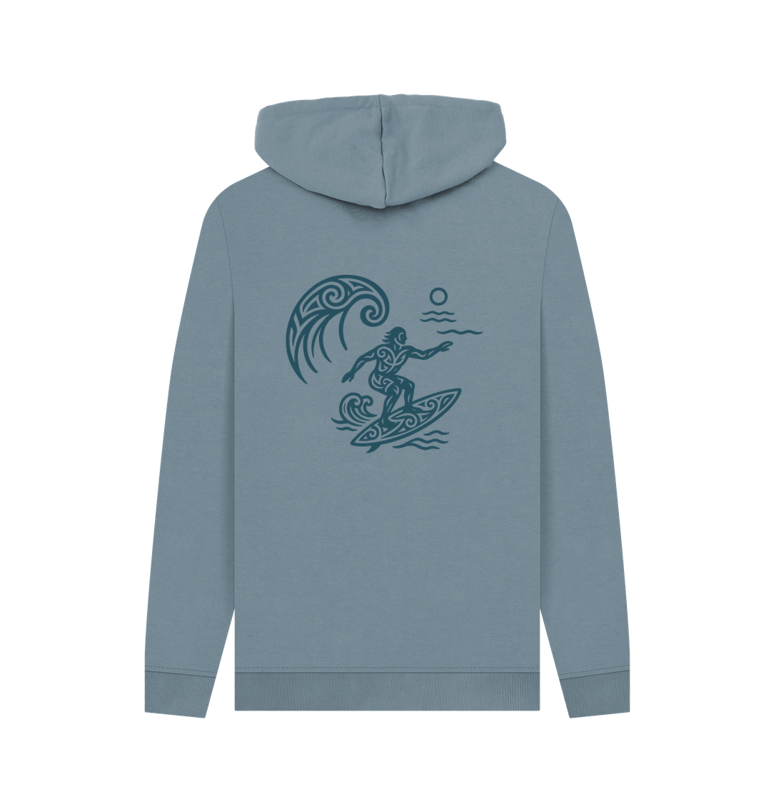 Stone Blue Printed Hoody Back