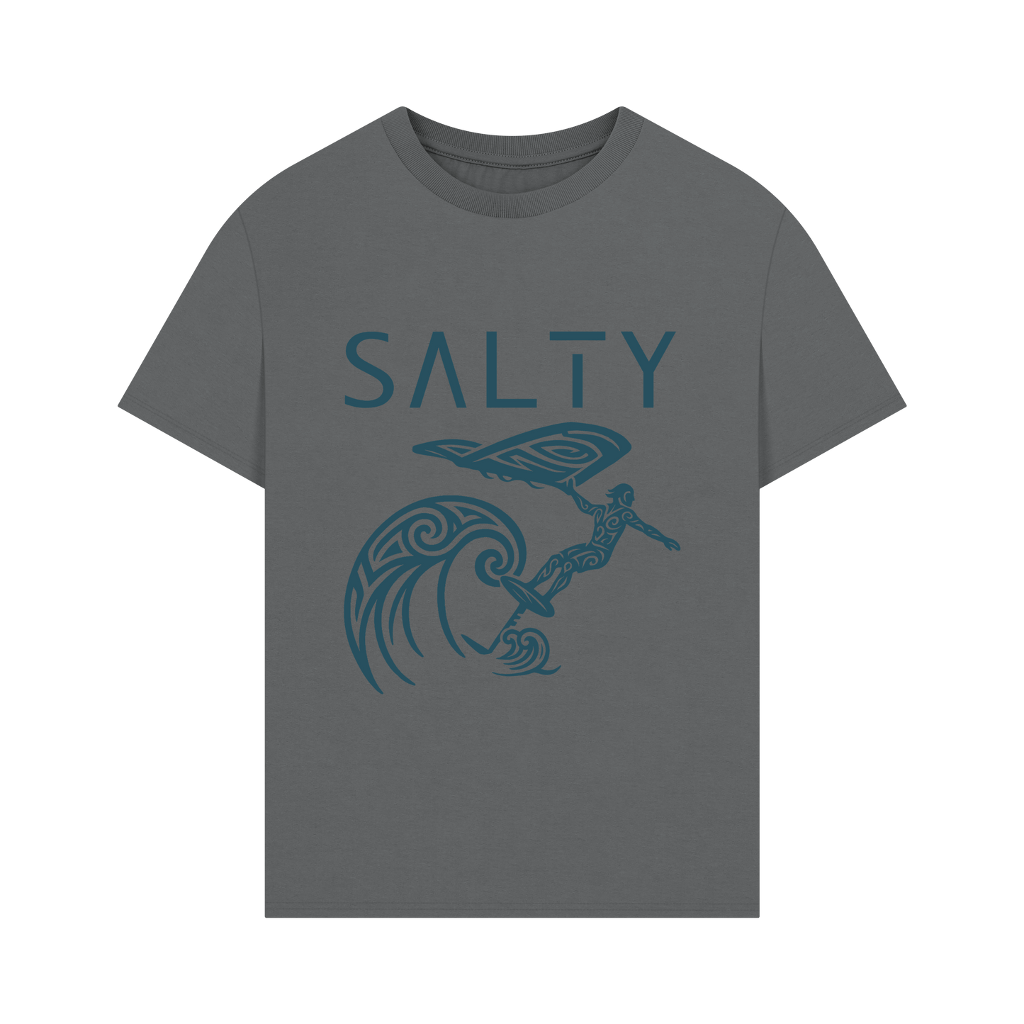 Slate Grey Printed T-shirt Front