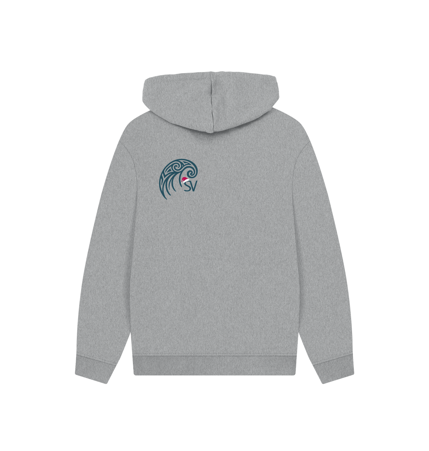 Athletic Grey Printed Hoody Back