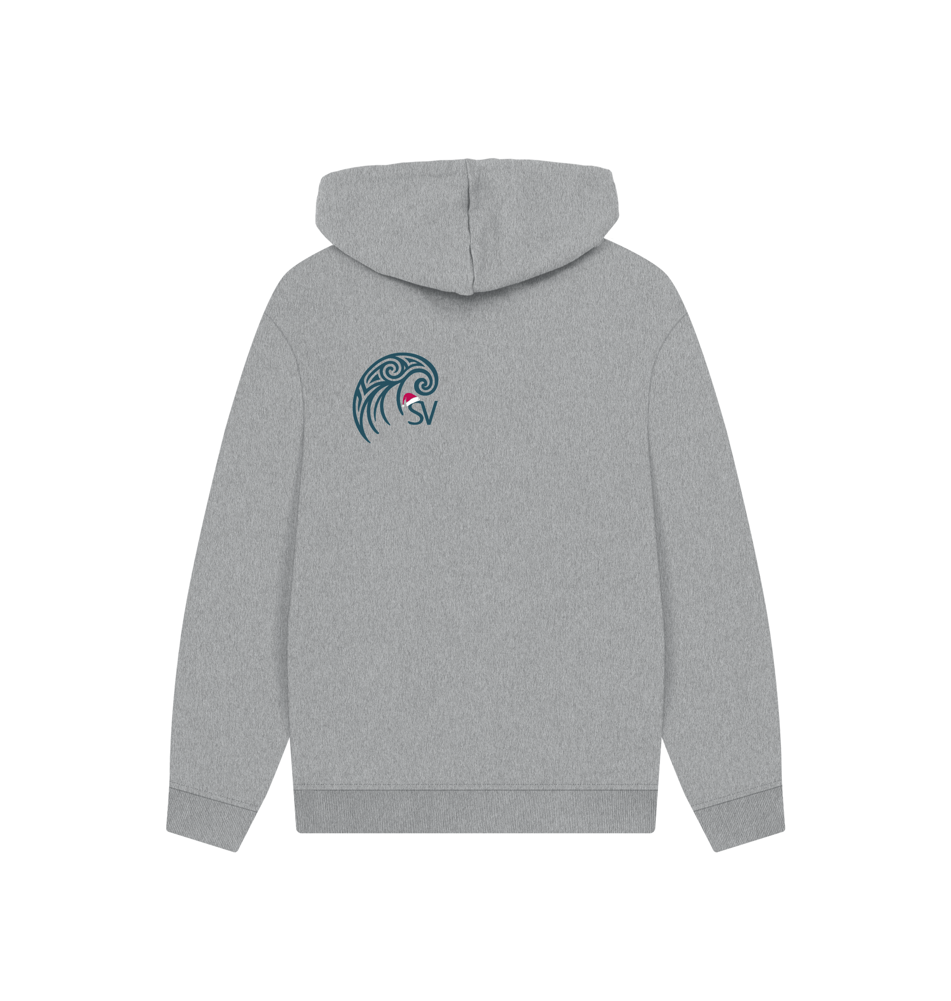 Athletic Grey Printed Hoody Back