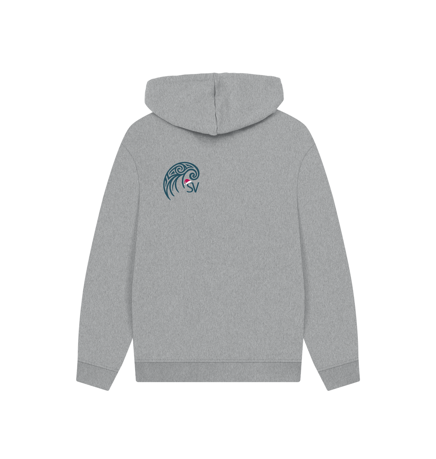 Athletic Grey Printed Hoody Back