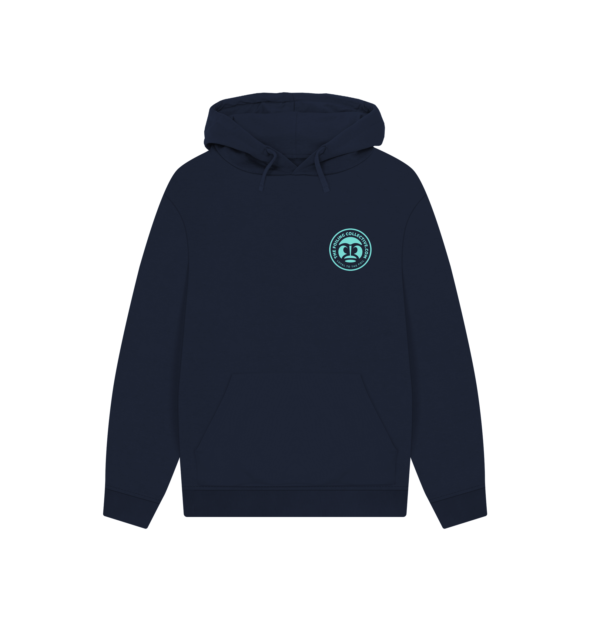 Navy Printed Hoody Front