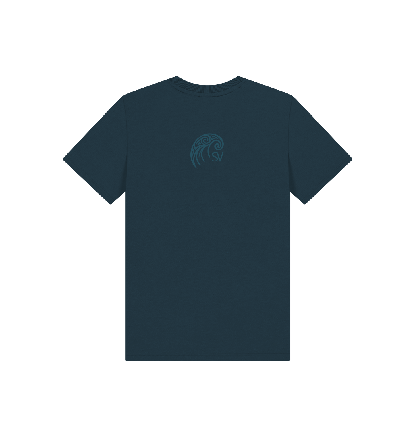 Denim Blue Printed Kids T-Shirt Back