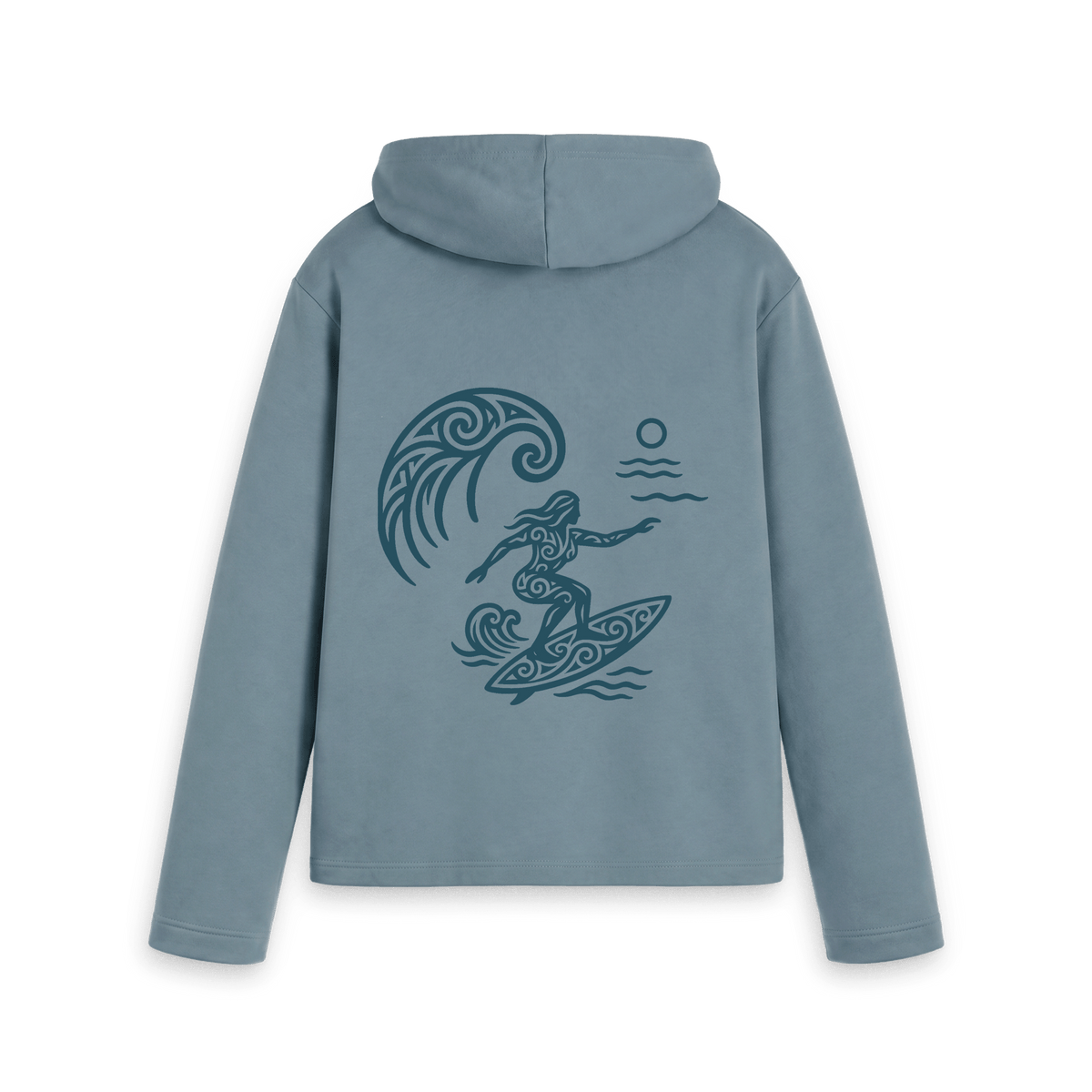 Stone Blue Printed Hoody Back