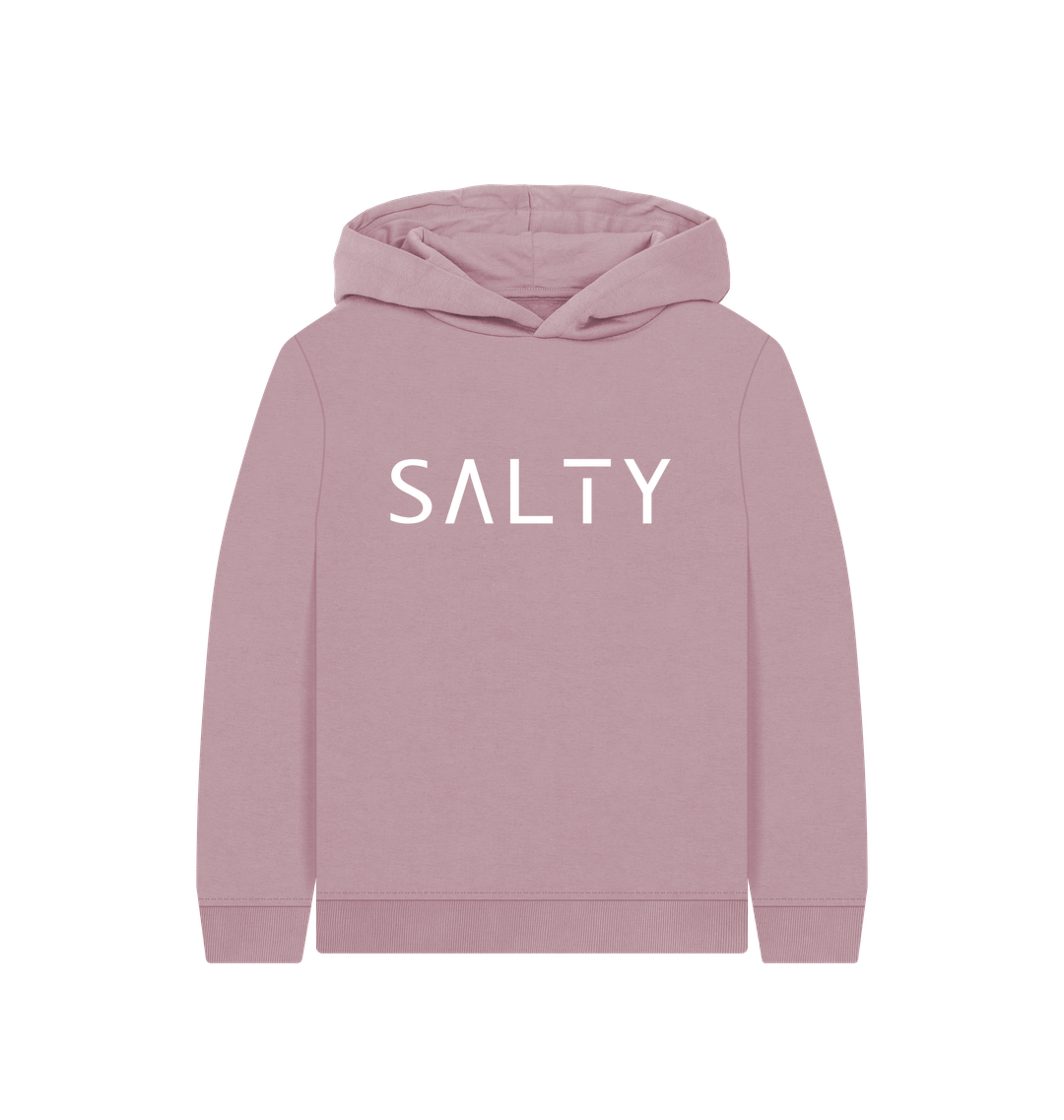 Mauve Printed Kids Hoodie Front