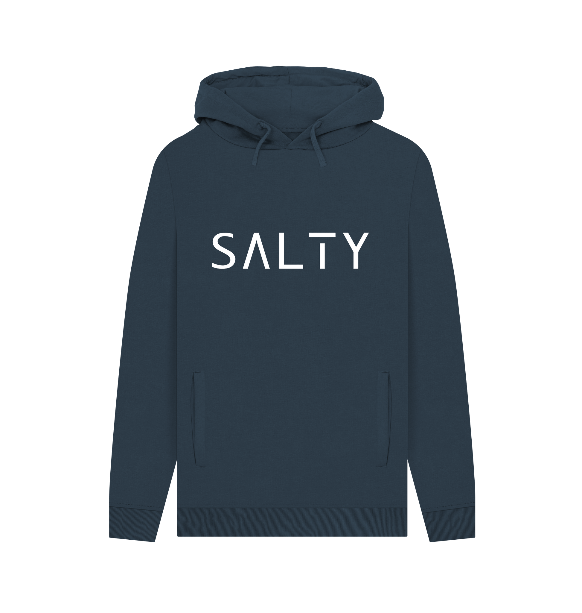 Navy Printed Hoody Front