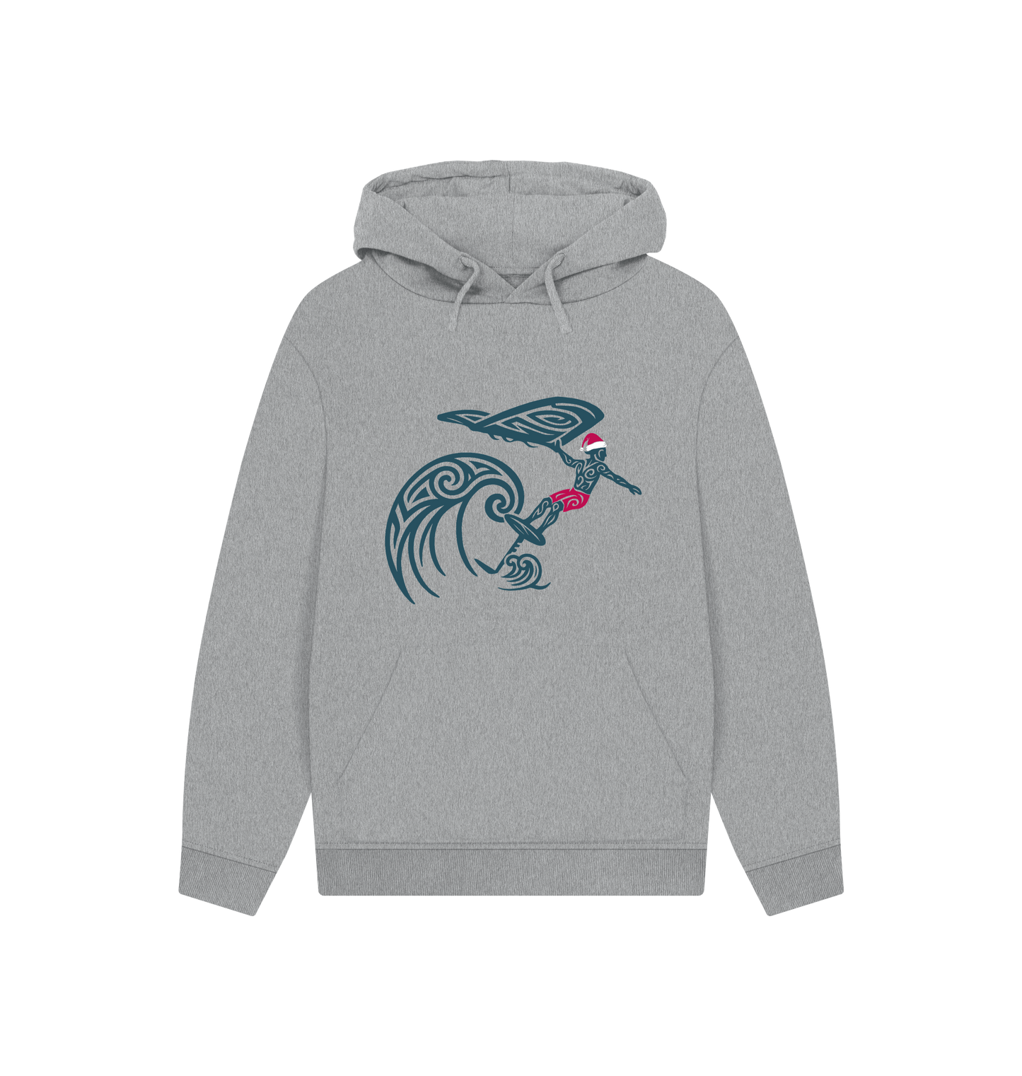 Athletic Grey Printed Hoody Front