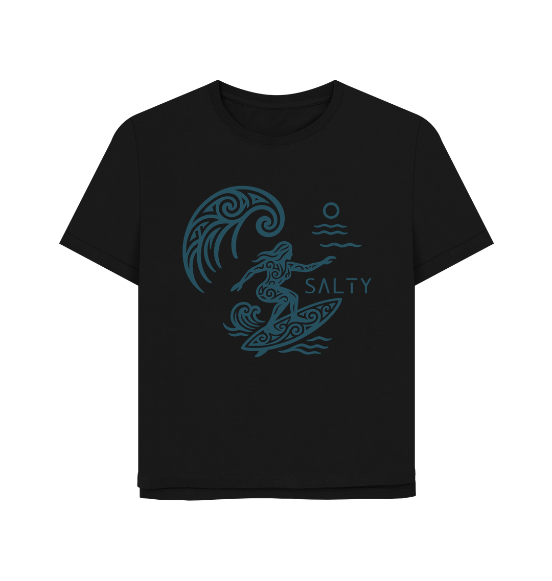 Black Printed T-shirt Front