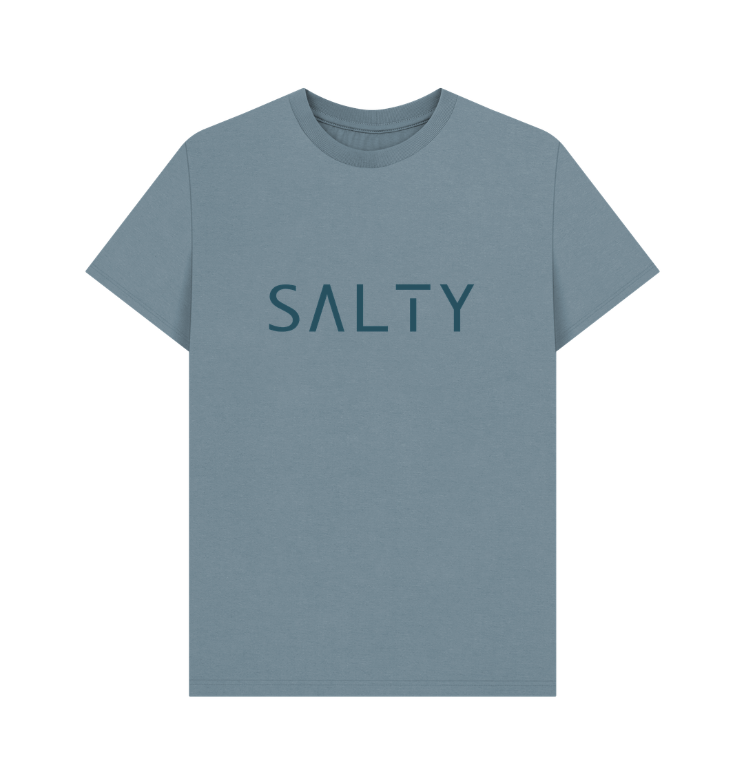 Stone Blue Printed T-shirt Front