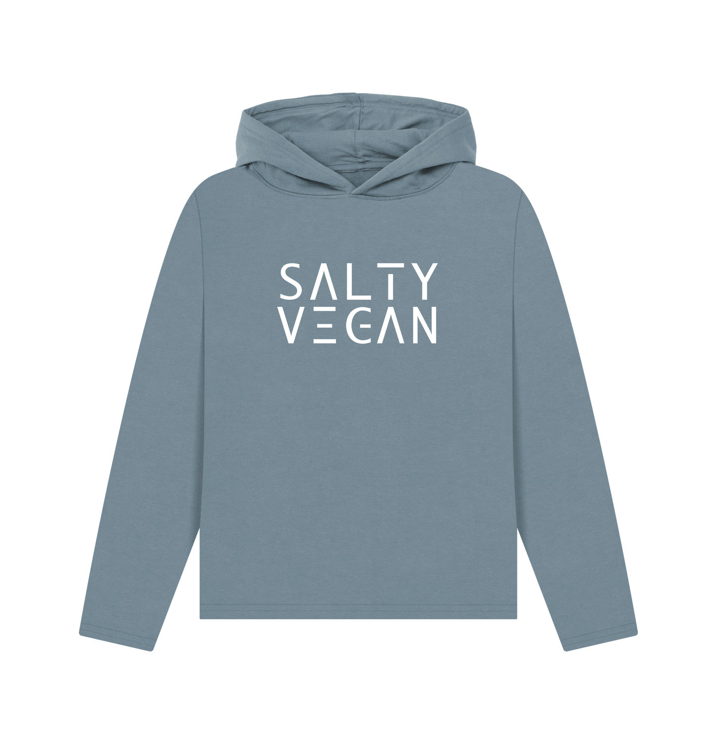 Stone Blue Printed Hoody Front