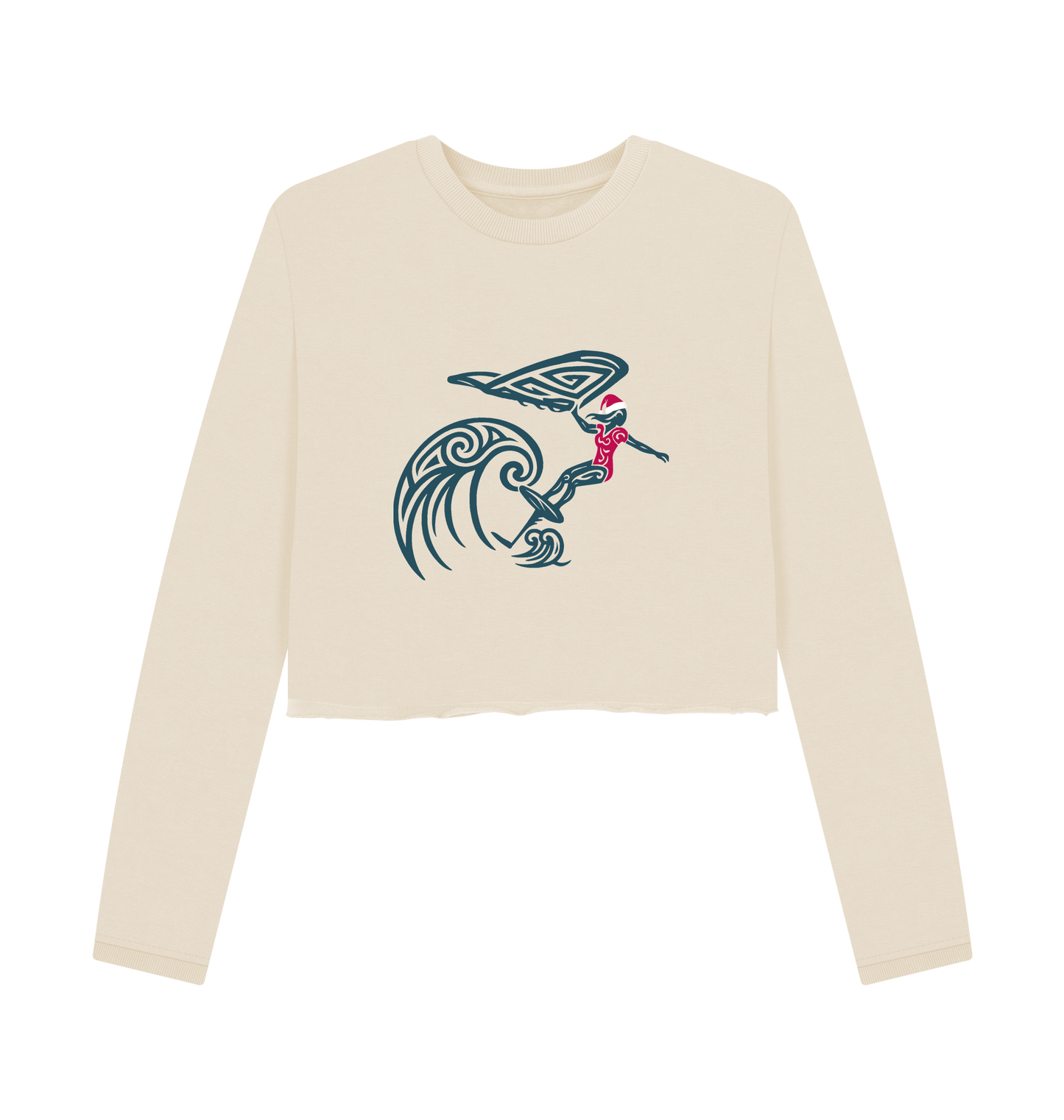 Oat Printed Boxy Jumpers Front